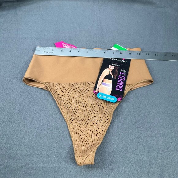 Maidenform Women's Size Large Shaper Thong Firm Control Beige New With Tags - Picture 9 of 11